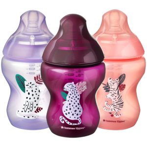 Tommee Tippee Closer to Nature - Biberão 260ml, pack de 3 unidades (Coleção Jung