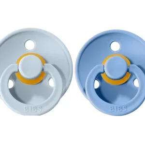 CHUPETAS BIBS ROUND COLOURS SKY BLUE/BABY BLUE