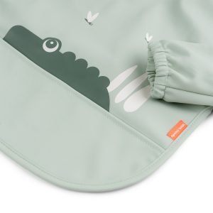 Sleeved pocket bib - Croco - Green