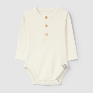 SNUG - BODY SEM GOLA EM MALHA DE ALGODÃO ORGÂNICO NATURAL