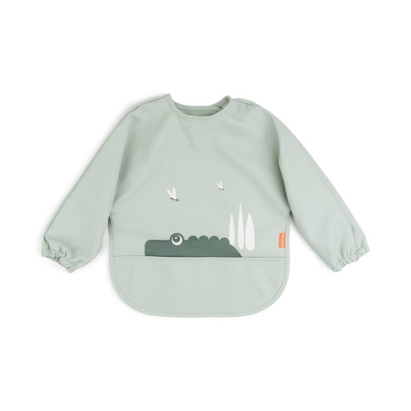 Sleeved pocket bib - Croco - Green