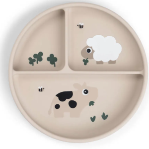 DONE BY DEER - Prato em Silicone Stick&Stay Tiny Farm Sand