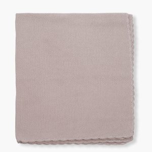 PASITO A PASITO - Manta de Malha em Algodão Tricot Bebé Menina - Rosa Velho