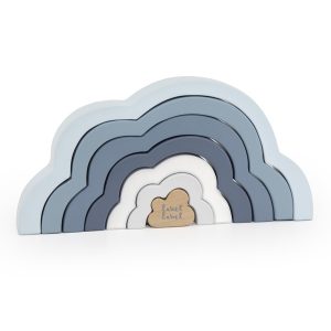 LABEL LABEL - Quebra-cabeça de Nuvem Arco-íris de Madeira Blue +18M