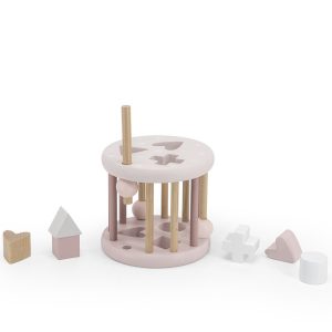 LABEL LABEL – RODA DE CLASSIFICAÇÃO DE FORMAS DE MADEIRA PINK +12M