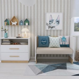 QUARTO 1 - cama 01482 - BRANCO+TOLA - versão SOFÁ